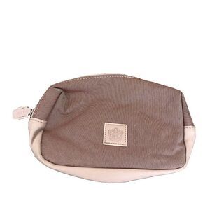 Beige Crest Makeup Cosmetics Pouch Toiletry Bag